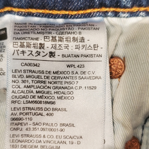 Levis 511 Premium W30 L32 Cotton Lyocell Blue Jeans - Picture 4 of 5